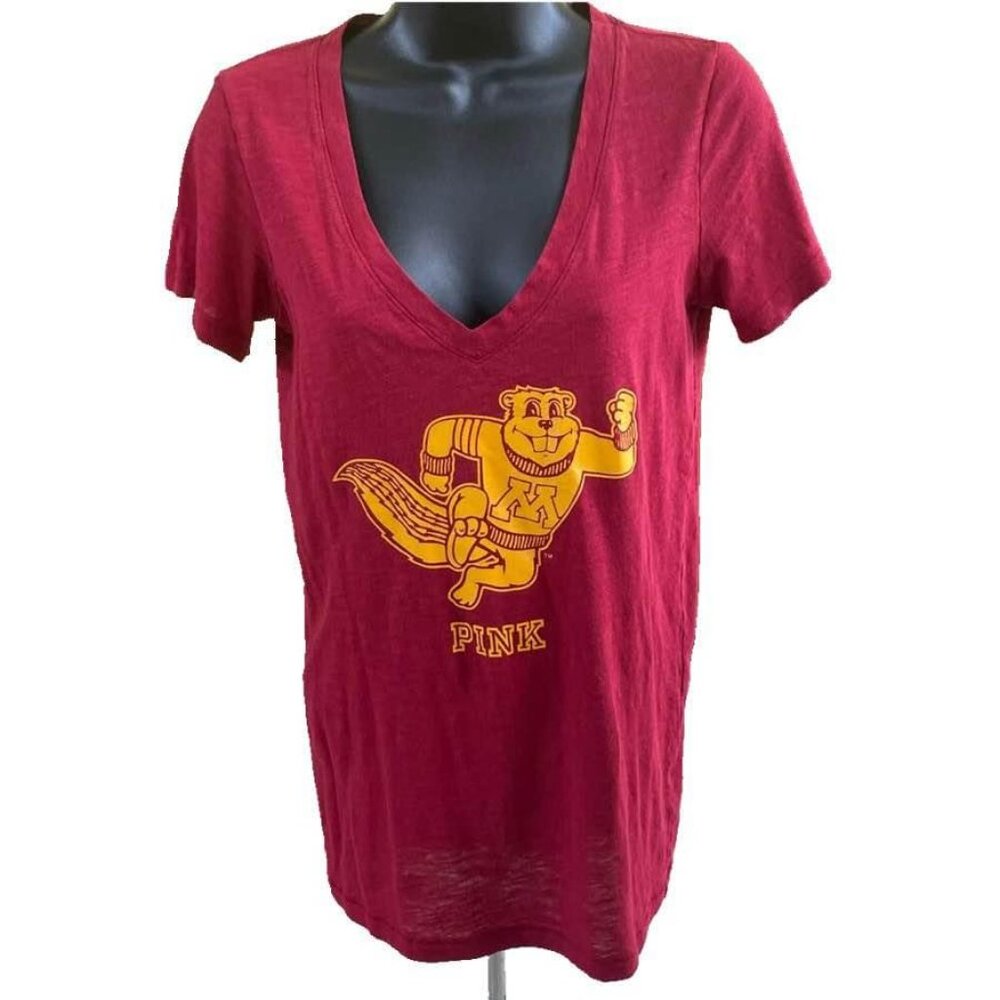 VS PINK 5th & Ocean V-Neck T-Shirt - University of Minnesota - - Size S - Picture 2 of 3
